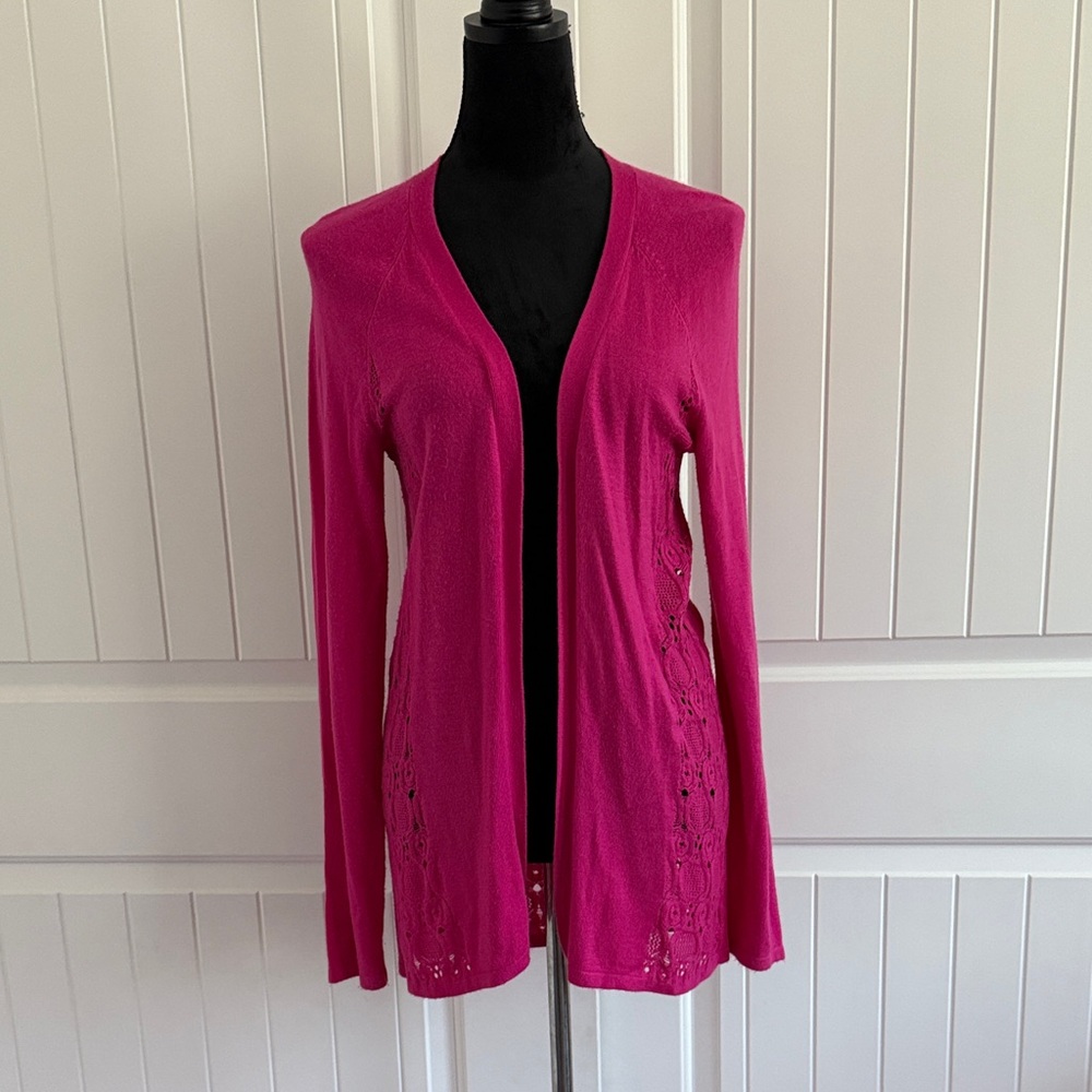 Maurices Fuchsia Open-Front Cardigan